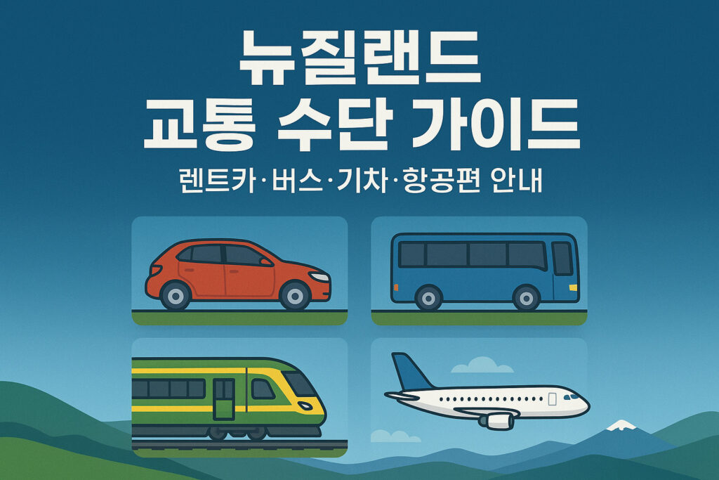 뉴질랜드 교통 수단 가이드 | 렌트카·버스·기차·항공편 안내