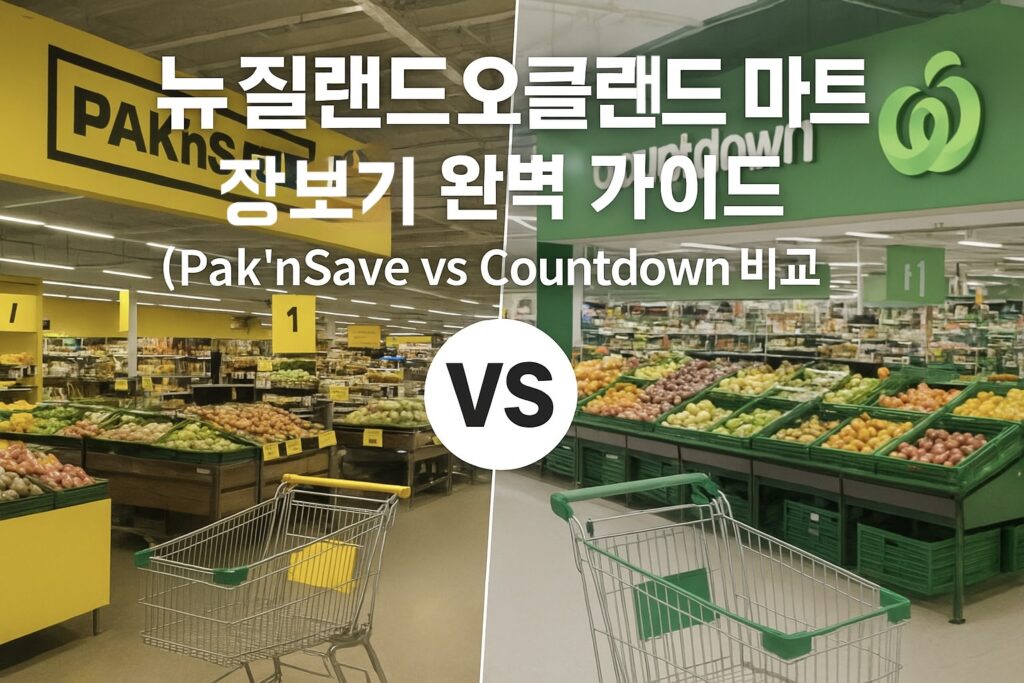 뉴질랜드 오클랜드 마트 장보기 가이드 | Pak’nSave · Countdown 비교