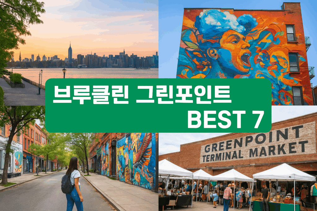 뉴욕 브루클린 그린포인트 BEST 7｜힙한 현지 여행 코스이스트강 노을, 스트리트 아트, 터미널 마켓, 벽화 거리 전경