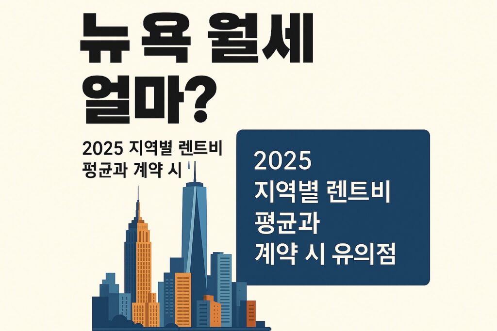 2025년 뉴욕 월세 얼마? 뉴욕 아파트 비교 이미지