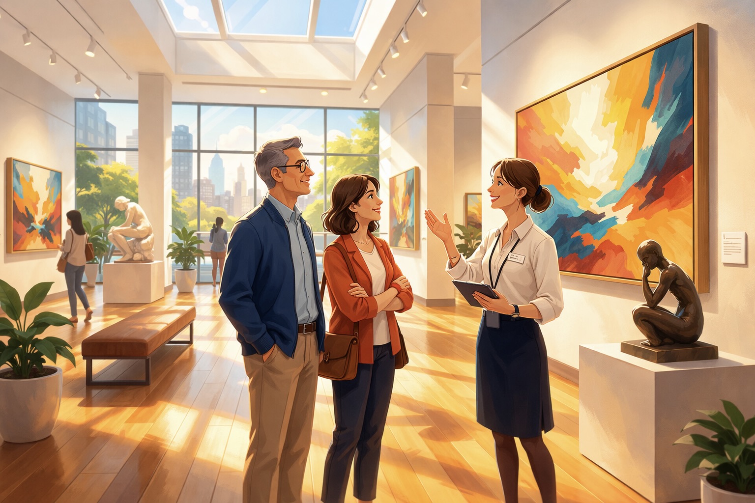 미술관에서의 예술 감상 시간