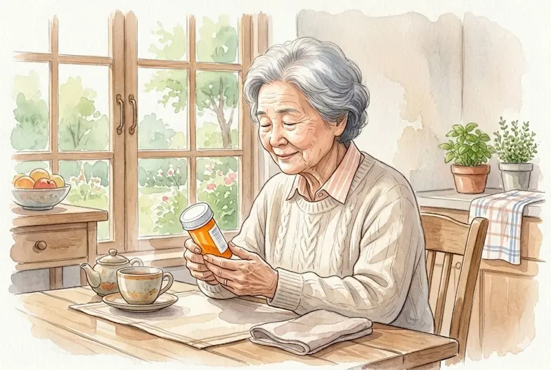 Extra Help Medicare 약값 지원, 뉴욕 한인 시니어 여성이 처방약을 들고 안도하는 모습,